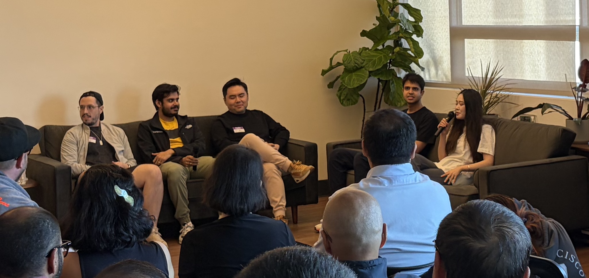 From left: founders of E2B, Composio, Pokee AI, and AGI Inc.